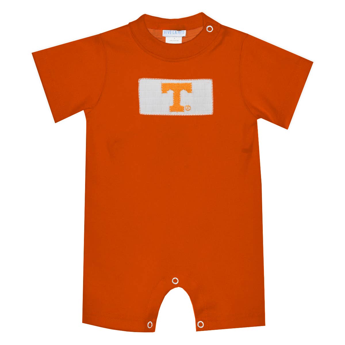 Tennessee Vols Smocked Knit Short Sleeve Boys Romper