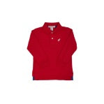 Prim and Proper Polo- LS Pima Richmond Red