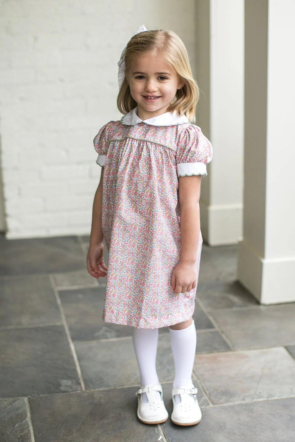 Scallop Dress - Autumn Garden